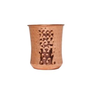 Gobelet en cuivre pur fait main, finition martelée, verre à eau écologique réutilisable, tasse en métal pour la maison, le bar et la restauration, vente en gros - Product Image 1