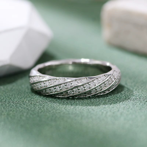 Hip Hop Men's 925 Sterling Silver Band Round DEF/VVS High Quality Moissanite <b>Ring</b> Band Engagement <b>Ring</b> Party Men <b>Ring</b> - Product Image 2