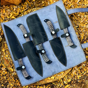 มีดเชฟญี่ปุ่น OEM VG 10 พร้อมด้ามไม้ลายดามัสกัส ใบมีดเหล็กคาร์บอน สำหรับใช้ในครัว ชุดมีดเชฟ - Product Image 6