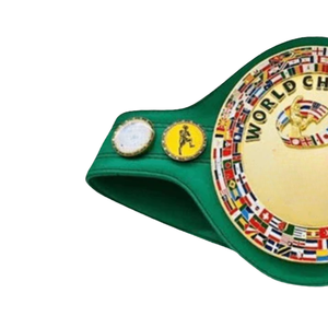 Ceinture de champion du monde, en cuir vert avec motif drapeau, titre de lutte personnalisable, objet de collection de haute qualité - Product Image 3
