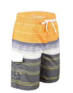 <b>Mens</b> Quick Dry Solid Cotton/Polyester Board Shorts Beach Swim <b>Trunks</b> Summer Surf Swimwear Casual Mid Drawstring Anti-Wrinkle - Product Image 2