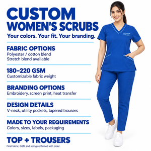 Uniformes Médicos Unisex de Algodón 100% al por Mayor para Escuelas de Enfermería, Hospitales y Proveedores de Servicios de Salud, Top Personalizado de Manga Corta - Product Image 6