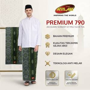ผ้าซงเก็ตพรีเมียม ATLAS 790 ผ้าแจ็คการ์ด เทโทรอน เรยอน ซารอง ปาเรโอ ลุงกี สำหรับผู้ชาย-ระบายอากาศได้ดี สวยงาม ดีไซน์แบบตะวันออกเฉียงเหนือ ผลิตจากเกาะชวา - Product Image 3