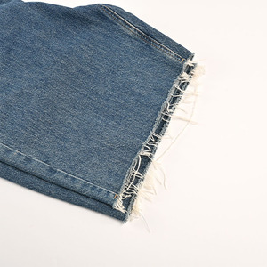 High Waist Denim Bermuda Shorts For <b>Women</b> Solid Color Cotton Casual Button <b>Fly</b> Washed Fabric With Pockets - Product Image 4