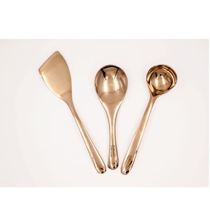 Cuchara de sal Kansa de bronce puro hecha a mano, paquete combinado de 2, vajilla de lujo, utensilios de mesa clásicos dorados pulidos, aptos para uso alimentario. - Product Image 2