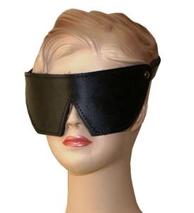 Antifaz para Dormir HMB de Cuero Genuino con Forro de Piel, Color Negro, para las Cuatro Estaciones, Talla Única, Ideal para Halloween - Product Image 1