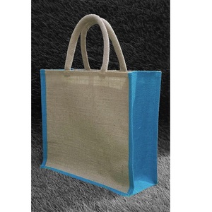 Customized 100% Jute <b>Handbag</b> with Two Handles and Open Closure for Outdoor Travel Shopping Handmade From Indian Supplier - Product Image 1