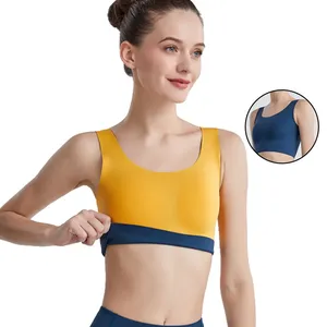 Women's Sports Bra Breathable Shockproof <b>Running</b> Vest With Chest <b>Pad</b> Fitness Training Yoga Bra Plus Size For Outdoor Sports - Product Image 1
