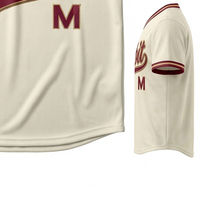 Seragam Baseball Sublimasi Grosir 100% Poliester Cepat Kering Bernapas Anti-UV Lengan Pendek Logo Kustom Seragam Tim untuk Sekolah