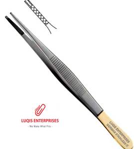 Pinzas Quirúrgicas Delicadas Marrones de Carburo de Tungsteno con Dientes Serrados, Pinzas de Pulgar de Acero Inoxidable, Instrumento Médico - Product Image 4