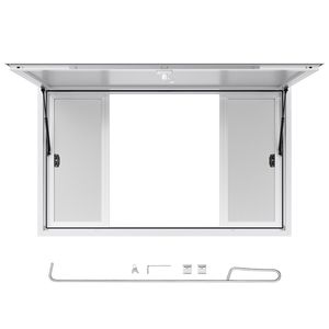 Finestra di Servizio in Lega di Alluminio 60x36 Pollici per Food Truck, Angolo di 85 Gradi, con 4 Funzioni Scorrevoli - Product Image 1