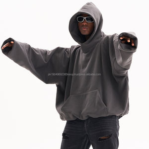 Fashion high collar heavyweight <b>oversized</b> <b>hoodie</b> unisex custom logo <b>men</b> streetwear custom <b>hoodie</b> - Product Image 1