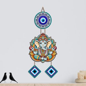 Décoration murale en MDF Shri Ganesh pour la protection contre le mauvais œil, pour l'entrée de la maison - Product Image 4