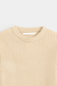 Pull en tricot rayé pour femme, col rond, manches longues, décontracté, coupe ample, doux, tendance, vente en gros de vêtements pour femmes - Product Image 2