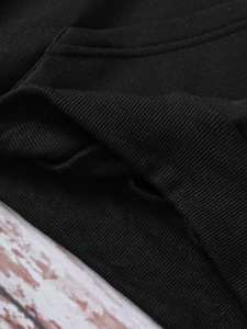 Haut à manches longues thermique avec cordon de serrage et poche, motif slogan INAWLY, collection Automne Hiver 2025 – « I'M HERE I'M AWAKE DON'T PUSH IT » - Product Image 5