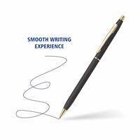 Stylo à bille promotionnel Pierre Cardin Kriss Japan en métal noir de haute qualité, design élégant, finition mate premium, pointe de 0,7 mm