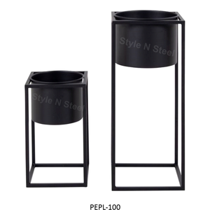 Iron Powder Coated Durable Indoor Floor Planter with Circular Design for Home & Garden - Product Image 3