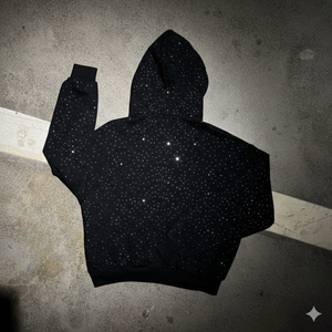 Sudadera con capucha de doble capa de tejido grueso para hombre, estilo streetwear personalizado, con cremallera, efecto vintage lavado, estampado DTG, felpa francesa y pedrería. - Product Image 4