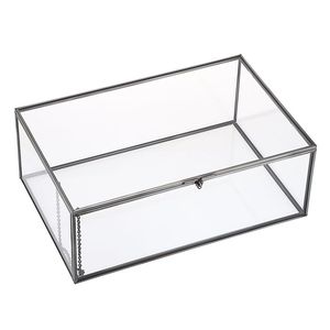 Customized Glass Storage <b>Box</b> With Metal Frame For Jewelry Organizers And Gift Use - Product Image 1
