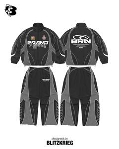 Custom Nylon Tracksuit Men Full <b>Zip</b> Jacket Pants Set Windbreaker Tracksuit OEM Private Label - Product Image 1