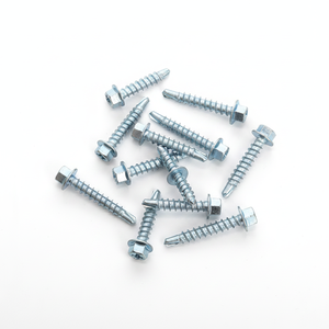 Hex Washer Head Self Drilling <b>Screws</b> TEK <b>Screws</b> Zinc Plated Carbon Steel Class 4.8 6.8 PDC Inch Coarse - Product Image 1