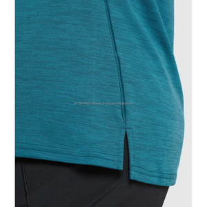 เสื้อกล้ามออกกำลังกายผู้ชายผ้าฝ้ายสีดำแบบใหม่สั่งทำพิเศษ ตัดเย็บทรงโอเวอร์ไซส์ สำหรับฟิตเนสและยิม - Product Image 5