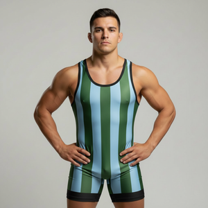 Combinaison de musculation et de lutte personnalisée pour adultes, vêtements de sport pour la musculation, les arts martiaux, en tissu Spandex - Product Image 2