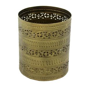 Bougeoir votif de forme ronde de placage en laiton de fumée de fer de conception élégante magnifique décoratif à la maison - Product Image 1