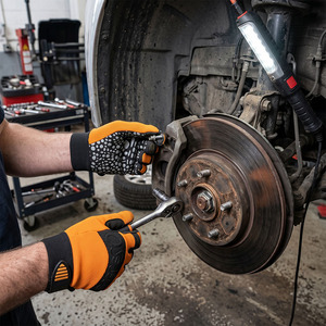 Guantes Mecánicos Amara de Alta Calidad para Trabajo Pesado, Guantes de Seguridad Industrial Reforzados con Cuero Sintético Anti-Impacto - Product Image 6
