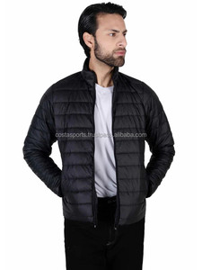 Chaqueta acolchada negra para hombre, con cuello alto, cierre de cremallera, a prueba de viento, informal, para otoño, ropa de EE. UU., al precio más bajo. - Product Image 2