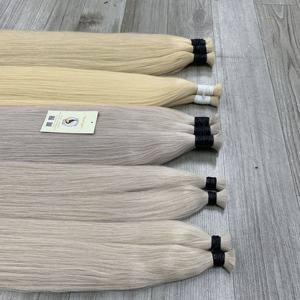 Nueva Llegada de Alta Calidad 12A Virgen Cutícula Alineada Rubio Platino Extensiones Humanas a Granel Natural Recto Donante Único Nueva Trama - Product Image 6
