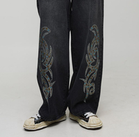 Pantalones Vaqueros Baggy Distressed de Diseño Original para Hombre, Novedad, Estilo Polar, para Patinadores, Tallas Grandes