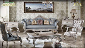 Juego de sofás tallados a mano de estilo europeo, conjunto de sofás de 7 plazas tallados en madera de diseñador para el hogar, conjunto de sofás modernos tallados a mano para sala de estar - Product Image 6