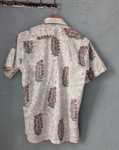 เสื้อเชิ้ตแขนสั้นลายดอกไม้สำหรับผู้ชาย ปกคอปก ผ้าฝ้าย 100% ระบายอากาศได้ดี สไตล์ฤดูร้อน - Product Image 6