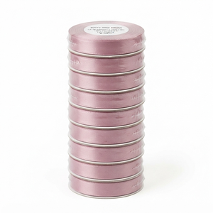 12mm Dusty Rose Mauve Single Face Satin Ribbon Wholesale 10 Rolls x 8 Meter for Bridal Gift Boxes Beauty Packaging <b>Bows</b> Factory - Product Image 1