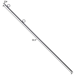 4 Pezzi Pali per Tenda in Acciaio Resistente con Estremità Angolate e Anello, 5/8x 55.5 Pollici, Accessorio per Gazebo e Tende da Campeggio 1 - Product Image 4