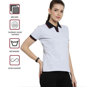 Camisa Casual Transpirable para Mujer, Color Blanco y Negro, Tela de Poliéster/Algodón, Excelente Calidad, Venta al Por Mayor - Product Image 5