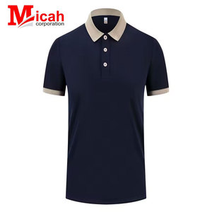 Chemise à manches courtes de qualité supérieure pour le sport et le fitness en plein air, respirante, en toile maillée, avec col à revers, anti-plis, motif imprimé - Product Image 2