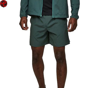 ชุดเซ็ตเสื้อแจ็คเก็ตซิปและกางเกงขาสั้นแบบสั่งตัดเย็บพิเศษ แต่งผ้าแบบแพทช์เวิร์ค ชุดวอร์มสองชิ้น ผ้าสะท้อนแสง กันลม ทำจากไนลอน สำหรับผู้ชาย - Product Image 3