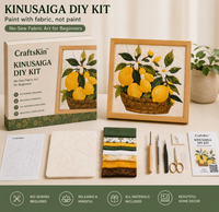 Kit de Arte Textil Kinusaiga, Kit de Manualidades sin Costuras para Principiantes, Decoración de Pared Hecha a Mano, Set de Regalo con Todos los Materiales Incluidos