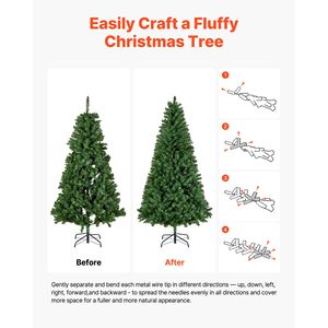 Albero di Natale Artificiale da 180 cm con 330 Luci LED Colorate e 11 Modalità di Illuminazione - Realistico e Festivo - Product Image 6
