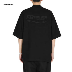 เสื้อยืดลำลองผู้ชายคุณภาพสูง โพลีเอสเตอร์ 100% แบบสั่งทำพิเศษ ทรงปกติ แขนสั้น ไหล่ตก ลายเรียบ - Product Image 2