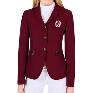 <b>Burgundy</b> Equestrian <b>Jacket</b> for <b>Women</b> Slim Fit Riding Blazer Elegant Horse Riding Competition Coat Custom OEM Wholesale Apparel - Product Image 2