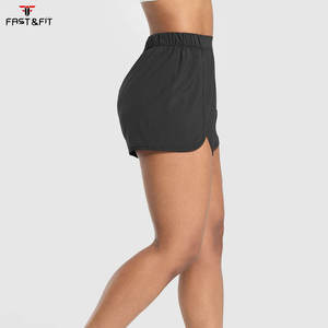 Shorts de sport taille haute 100 % coton pour femme, logo personnalisé, toucher doux, motif cycliste, respirant, coupe ajustée pour le yoga estival - Product Image 3