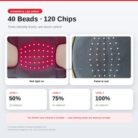 Genouillère de thérapie par lumière rouge rechargeable sans fil, infrarouge proche 660nm 850nm, pour la relaxation musculaire et le soulagement de la douleur