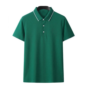 Camisa Polo Informal de Verano para Hombre, Transpirable, de Manga Corta, de Algodón, con Patrón Sólido, Cuello Camisero, Logotipo Personalizado - Product Image 1