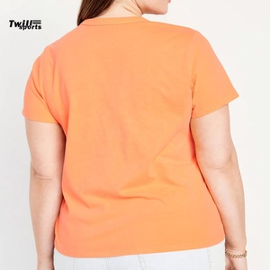 Camiseta de Algodón Personalizada de Alta Calidad 2026 para Mujer, con Logotipo Impreso, Decoración Bordada de Verano, Camiseta Lisa - Product Image 3