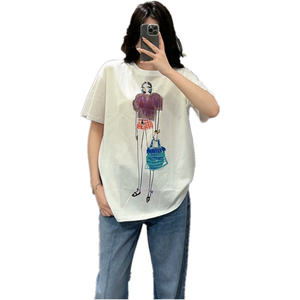 Camisetas al por Mayor para Mujer, Ropa Urbana de Lujo, Camisetas Extra Grandes de Algodón, Camisetas de Talla Grande para Mujer, 100% Algodón - Product Image 6