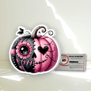 Palette carrée en acrylique pour extensions de cils, motif tête de mort en sucre rose et noir, forme ronde, outil de beauté pour Halloween - Product Image 5