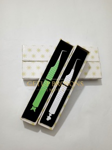 Pince à épiler pour extensions de cils en acier inoxydable, nouvelle, antistatique, antimagnétique, à pointe lisse, avec logo personnalisé, vente en gros - Product Image 5